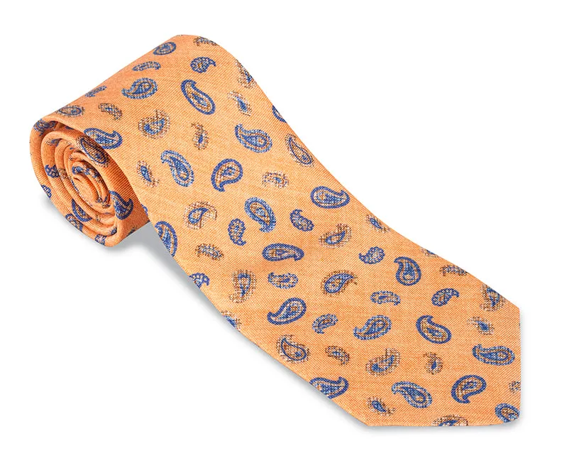 Peach Corina Pine Necktie - F5433