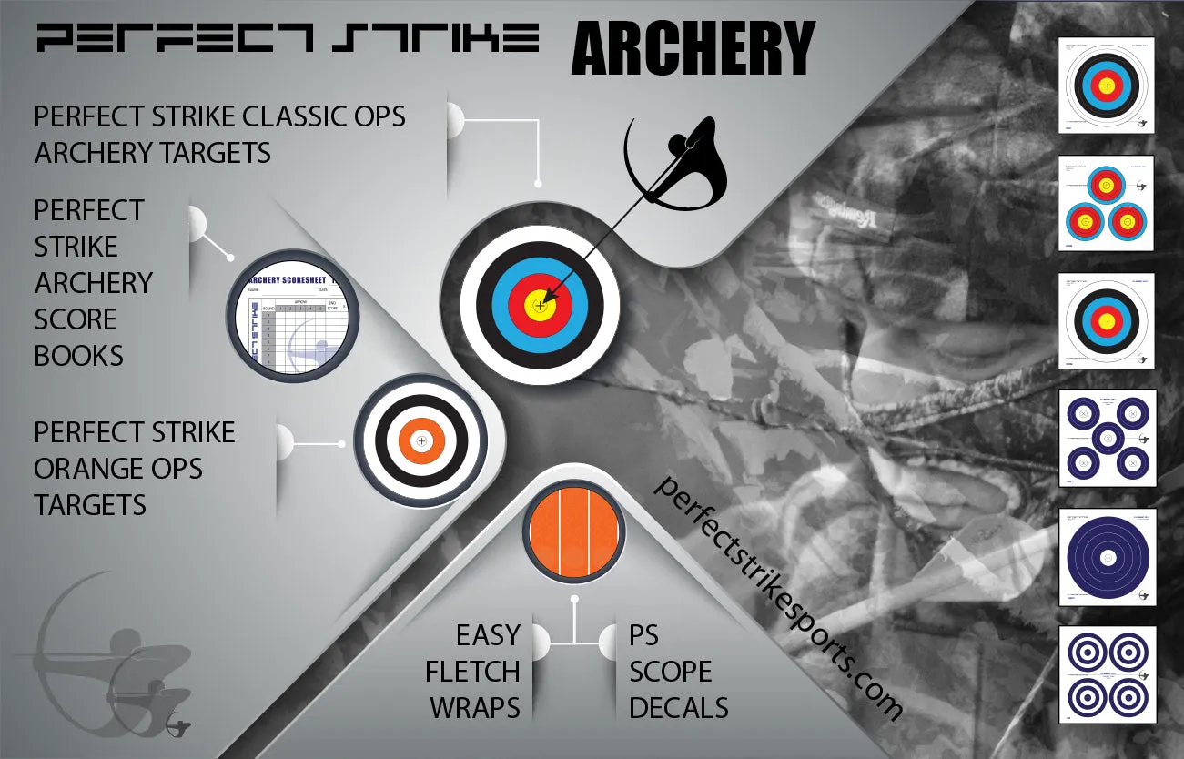 PERFECT FLETCH arrow cresting wraps by Perfect Strike Archery. LIGHT GREY. Adhesive backed premium vinyl.  4" Arrow Wraps. (12)