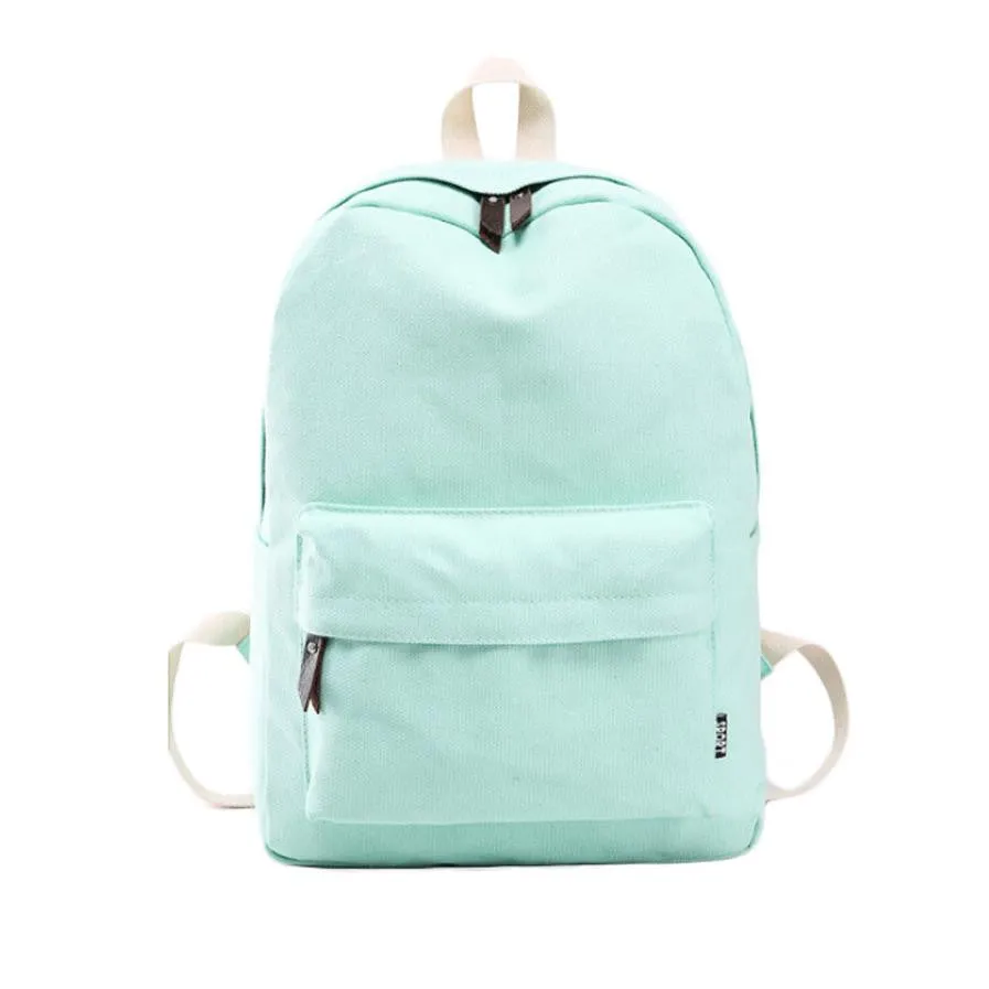 PICK YOUR COLOR: Modern Canvas, Solid Backpack, College Bag, Standard Size