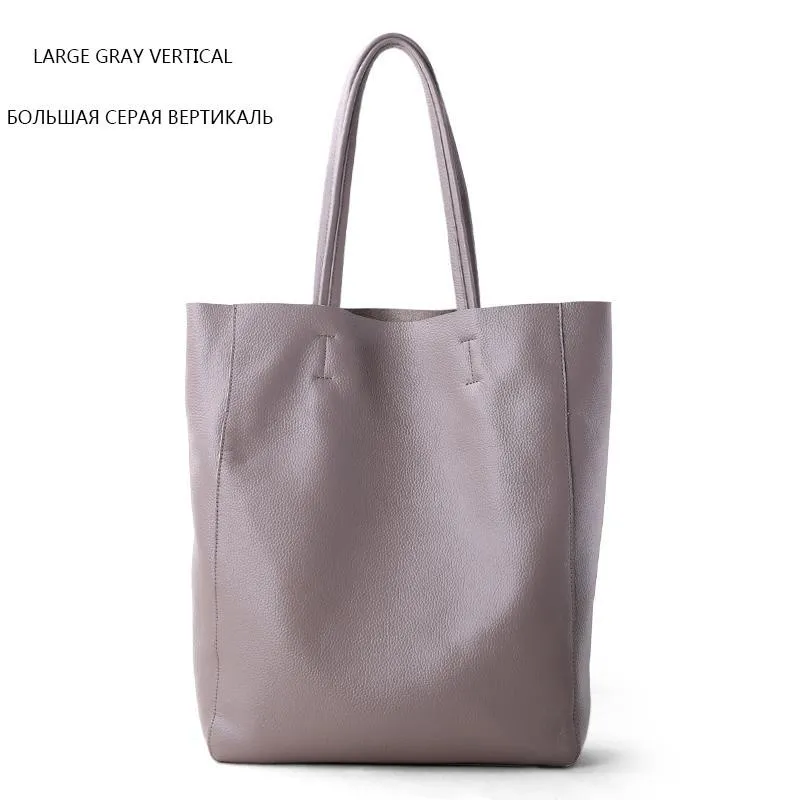 Plain Leather Tote Bag for Everyday Use