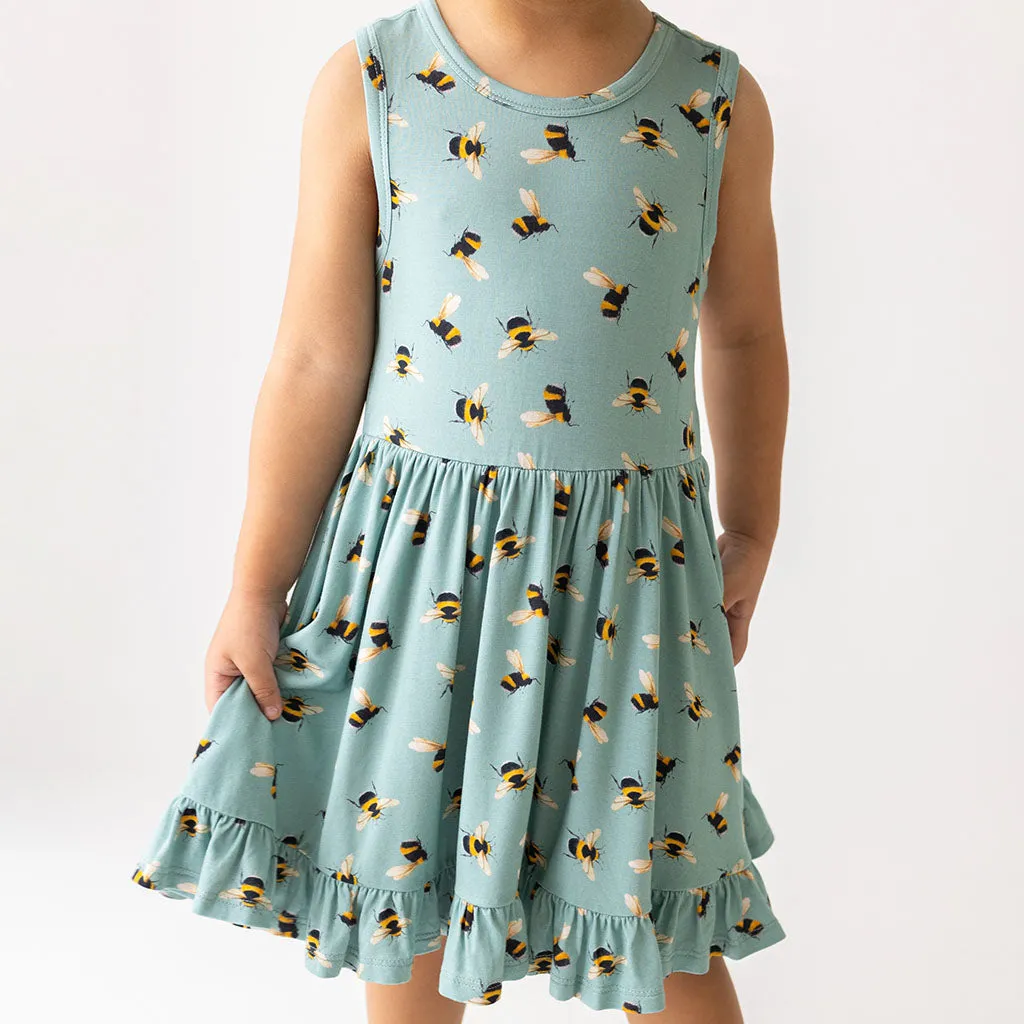 Posh Peanut Spring Bee Racerback Ruffled Twirl Dress