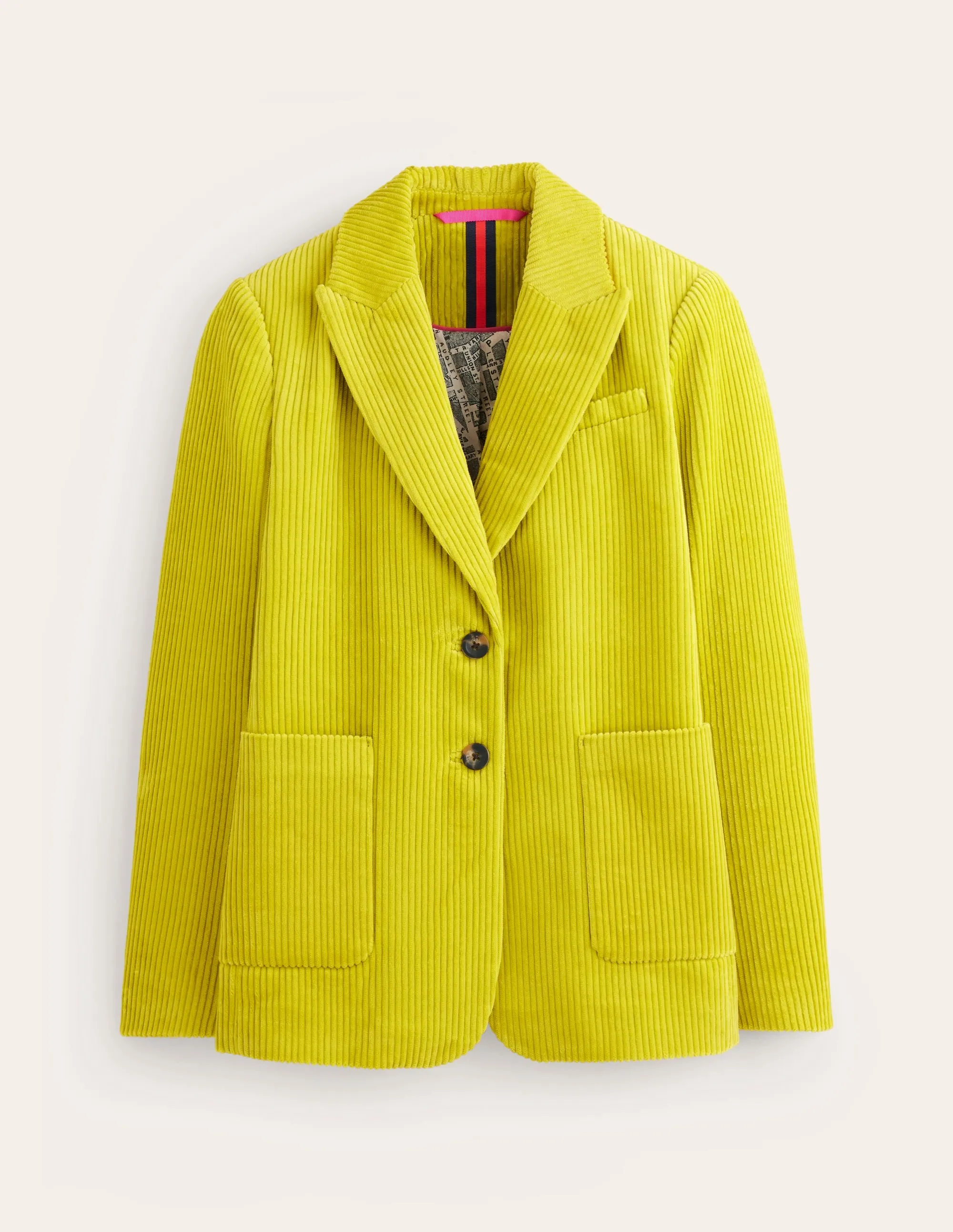 Relaxed Cord Blazer-Kiwi