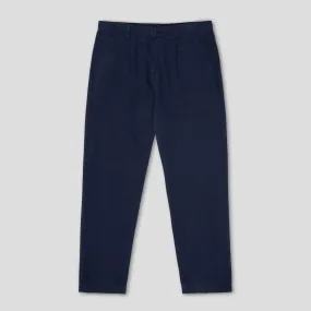 Relaxed-Fit Cotton Canvas Trousers Navy