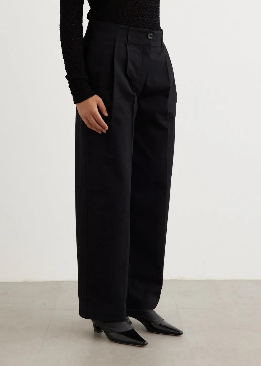 Relaxed Twill Trousers