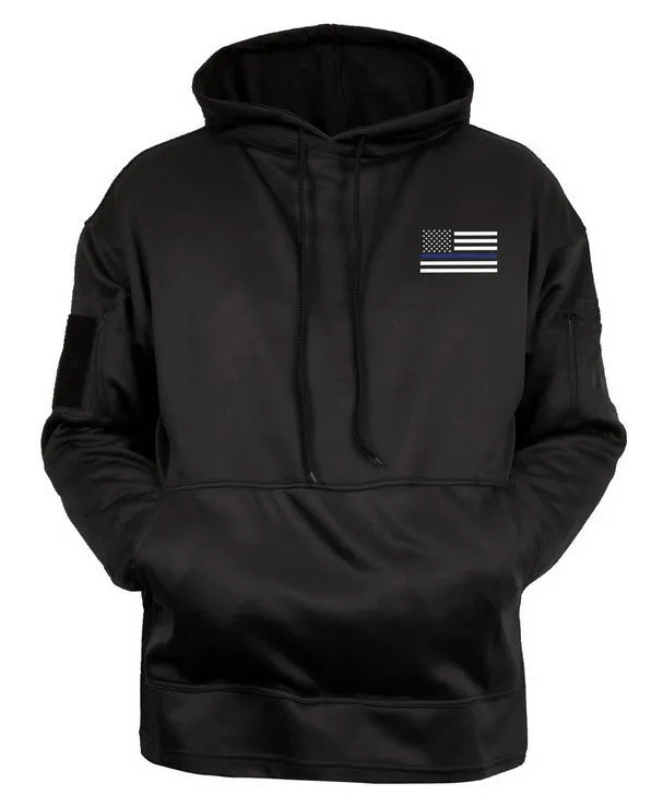 Rothco Mens Honor and Respect Thin Blue Line Concealed Carry Hoodie - Size 3XL