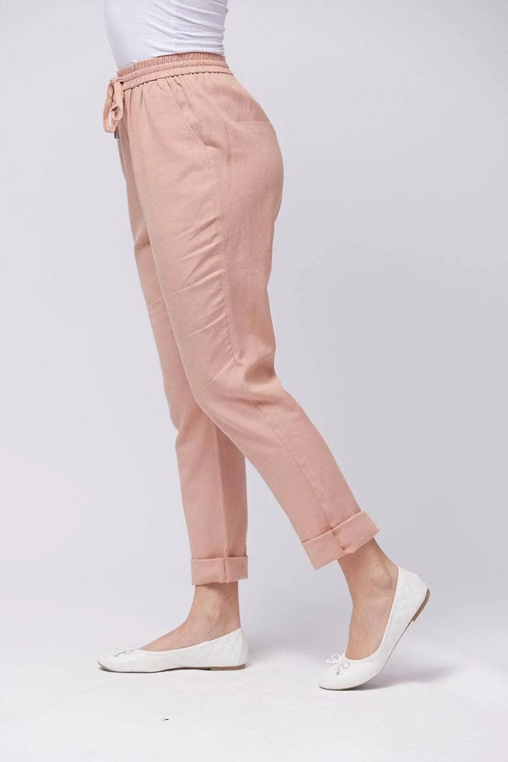 Saloos Slim Leg Trousers with Pockets