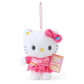 Sanrio Original Hello Kitty Rainbow Heart Dress Mascot 5 Inch Plush Keychain