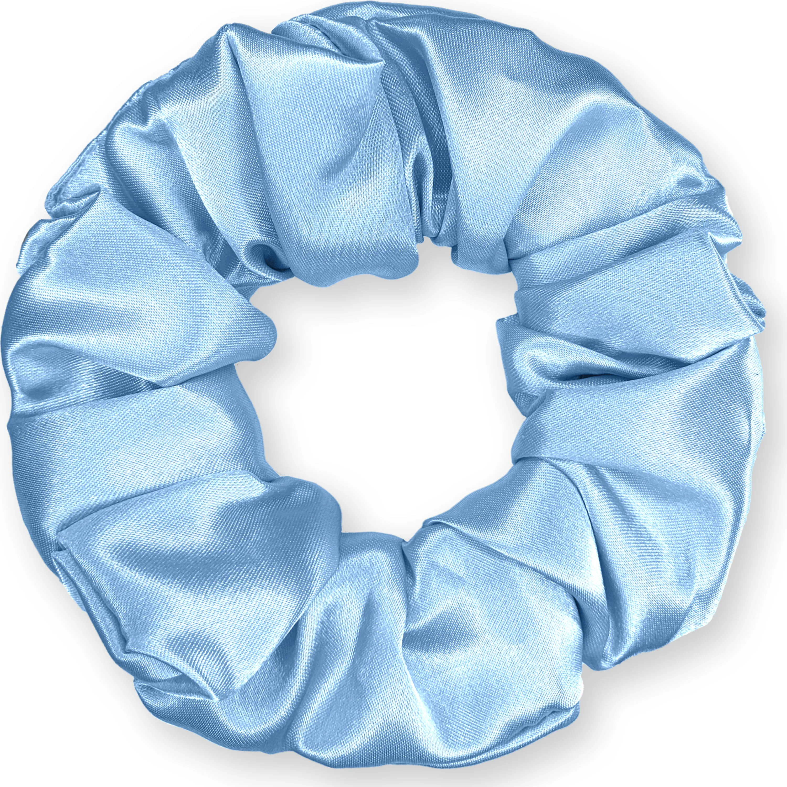 Scrunchies Premium Bridal Satin Available in 3 Sizes Made in the USA Blue Light