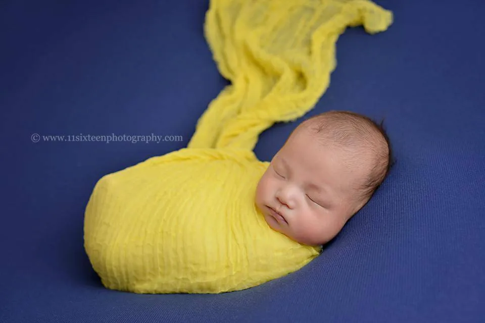 SET Salmon, Yellow and Tan Cheesecloth Baby Wraps Cheese Cloth