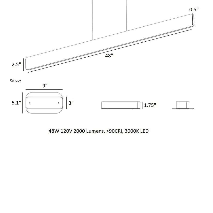 Sub Linear Pendant Light