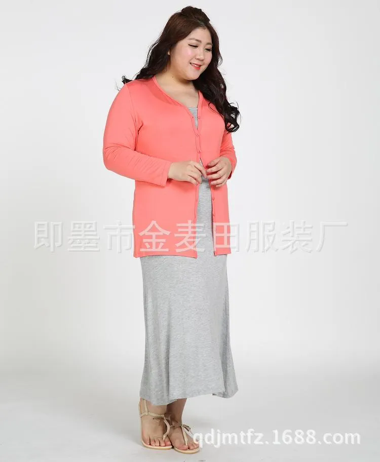 Summer Plus Size Women Thin Modal Cardigan  Sweater