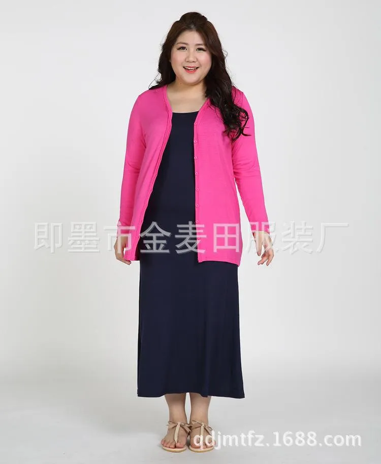 Summer Plus Size Women Thin Modal Cardigan  Sweater