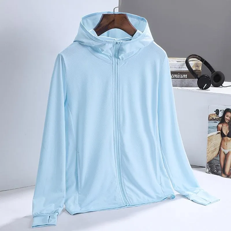 Sunscreen Men Summer Thin Breathable UV upfLong Sleeved Silk Women Outerwear