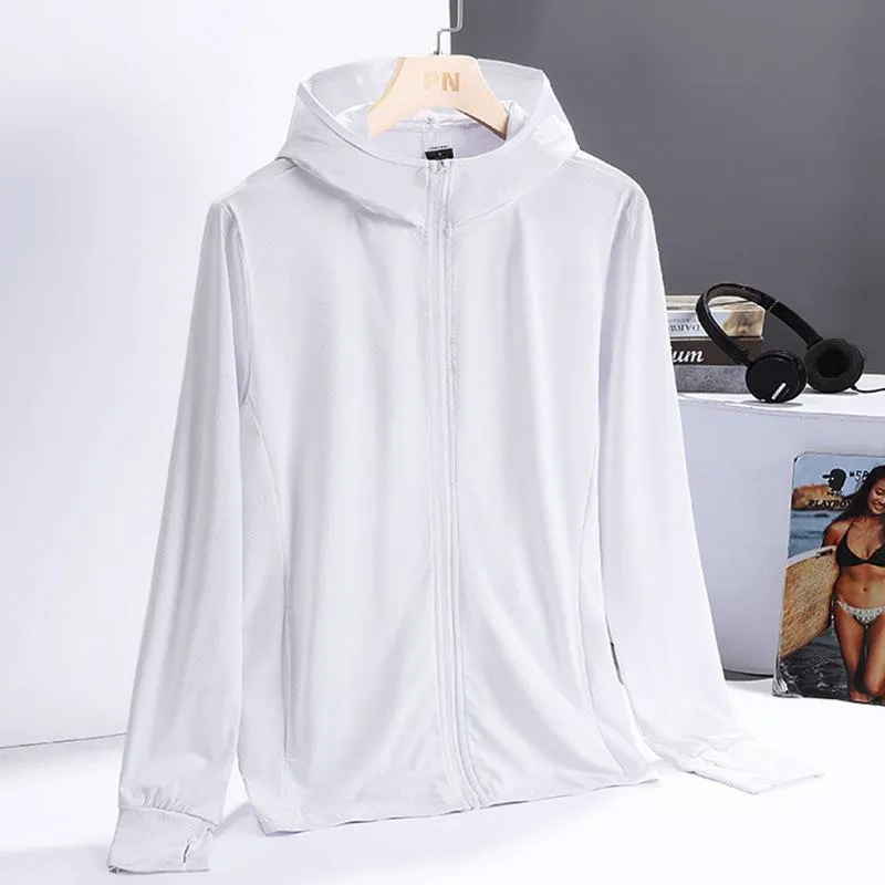 Sunscreen Men Summer Thin Breathable UV upfLong Sleeved Silk Women Outerwear