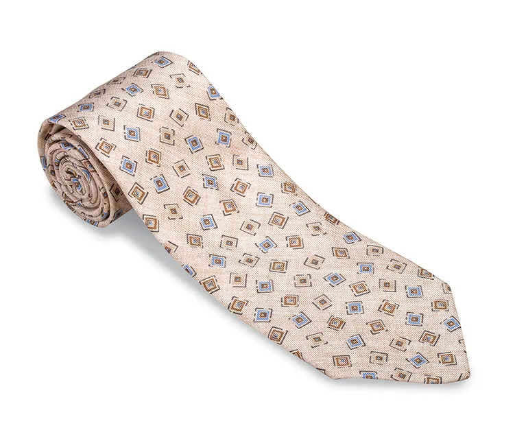 Tan Brinkley Medallions Necktie - F5199