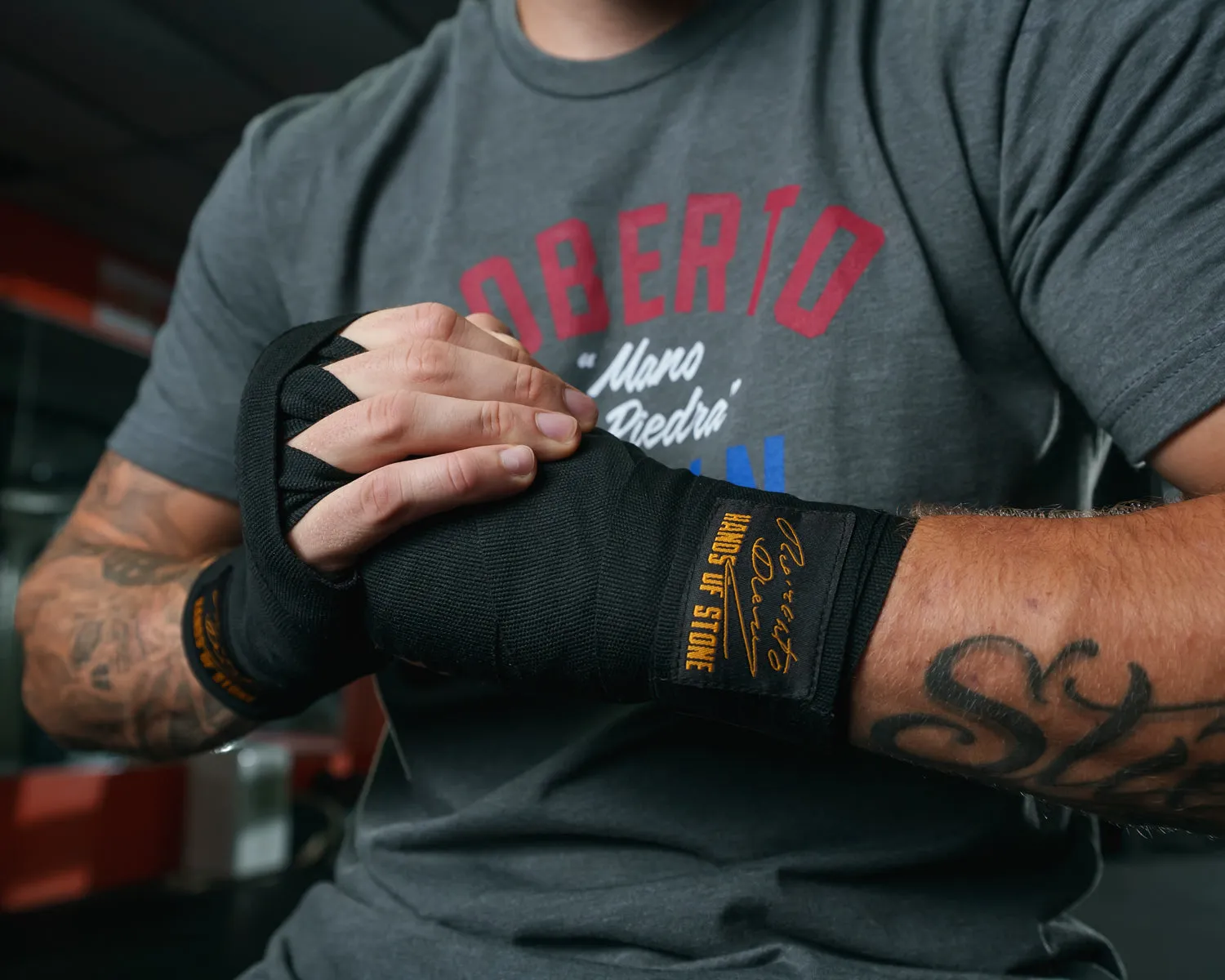 TITLE Boxing Roberto Duran Signature Hand Wraps