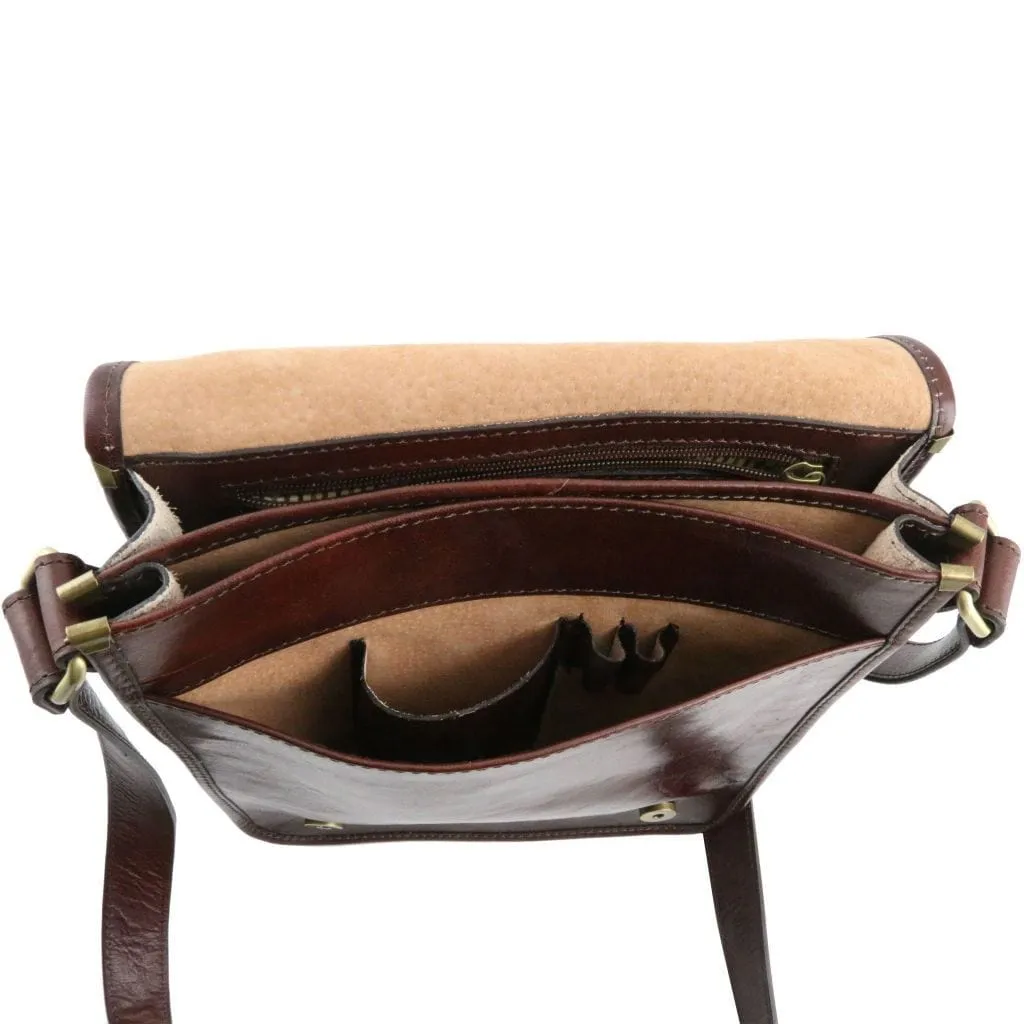 TL Messenger - Two compartment leather shoulder bag | TL141255