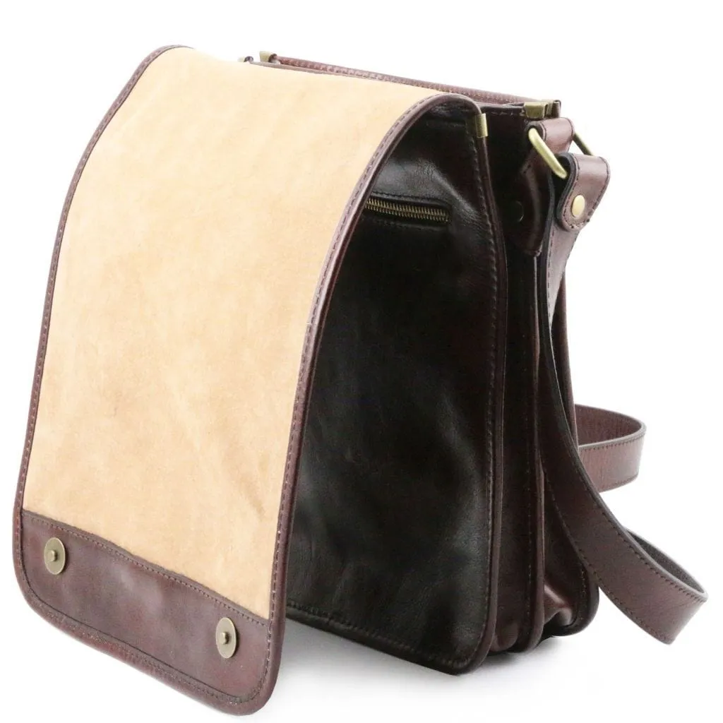 TL Messenger - Two compartment leather shoulder bag | TL141255