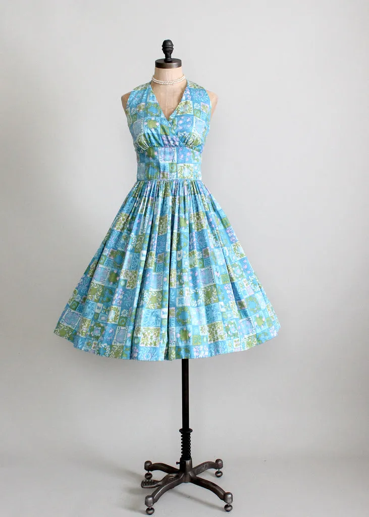 Vintage 1950s Pastel Patchwork Sundress