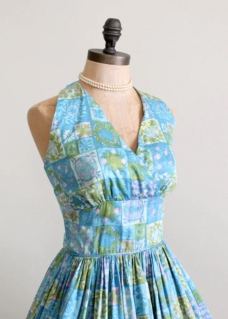 Vintage 1950s Pastel Patchwork Sundress