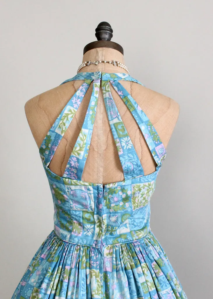 Vintage 1950s Pastel Patchwork Sundress