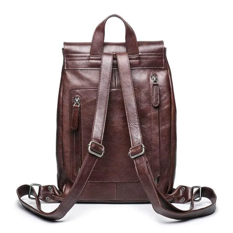 Vintage Full Grain Genuine Leather Backpack