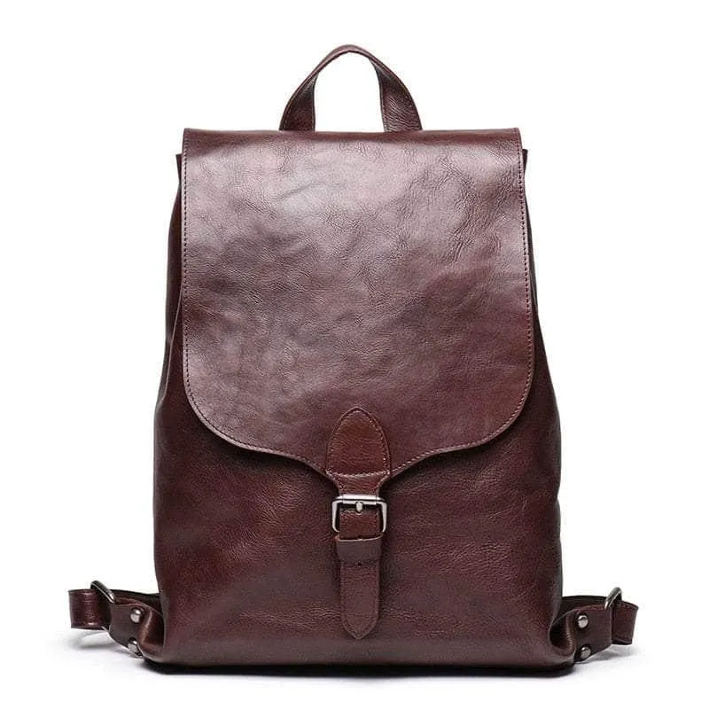 Vintage Full Grain Genuine Leather Backpack