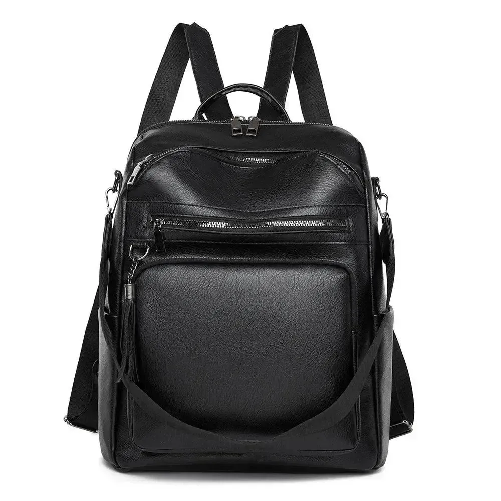 Vintage Style Women's Leather Backpack