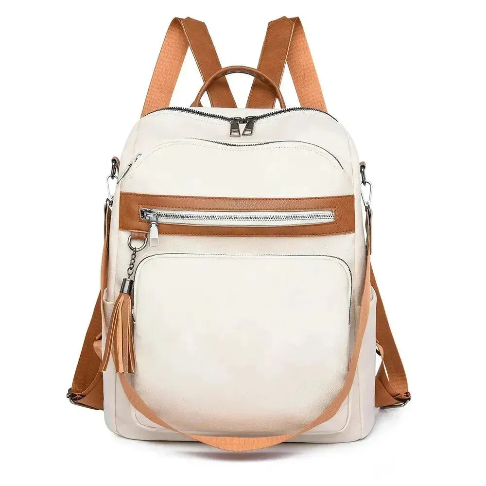 Vintage Style Women's Leather Backpack