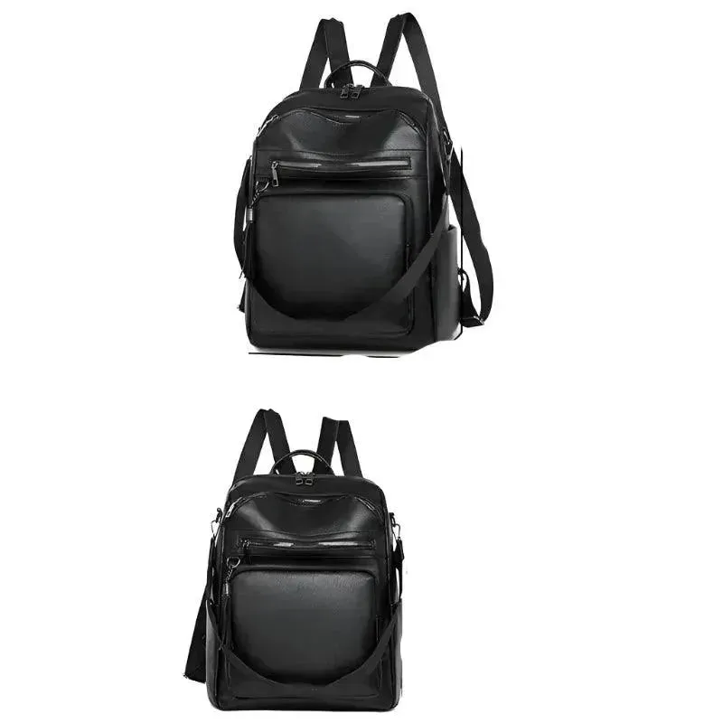 Vintage Style Women's Leather Backpack