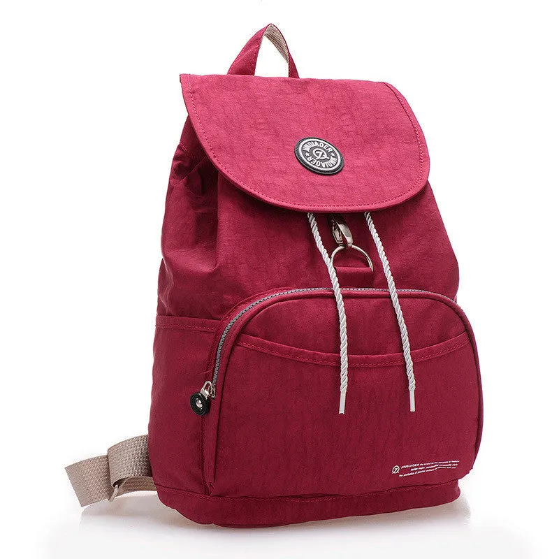 Women's Waterproof Nylon 10 Colors Backpack