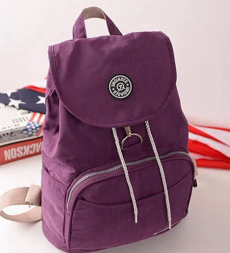 Women's Waterproof Nylon 10 Colors Backpack