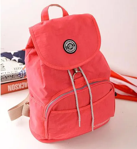 Women's Waterproof Nylon 10 Colors Backpack