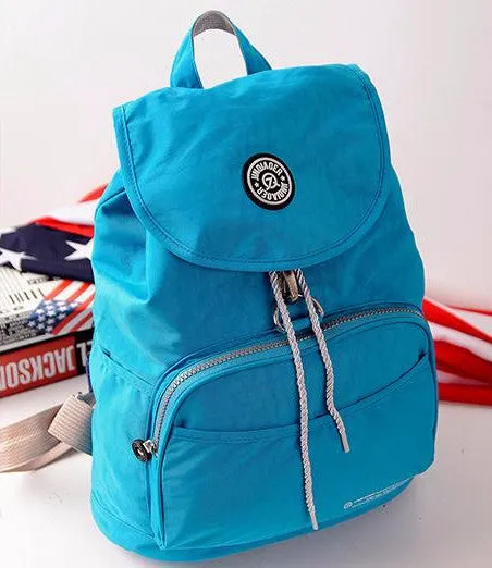 Women's Waterproof Nylon 10 Colors Backpack