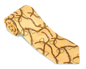 Yellow Stirrups Necktie - F5494